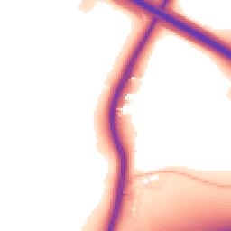 Daytime road noise heatmap for EX2 9SJ