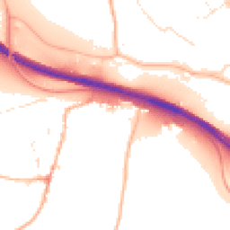 Daytime road noise heatmap for EX2 9SP