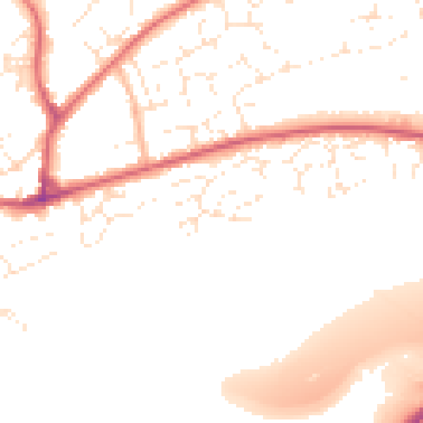 Daytime road noise heatmap for EX20 1DE