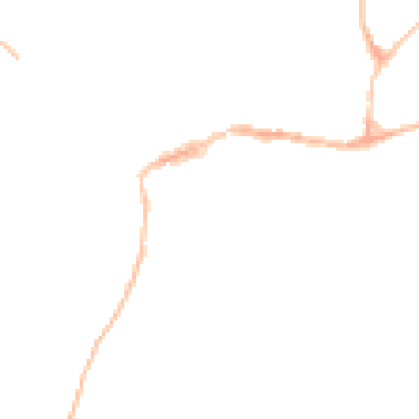 Night-time road noise heatmap for EX20 1DN