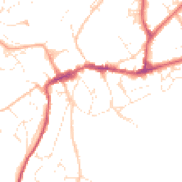 Daytime road noise heatmap for EX20 1DP