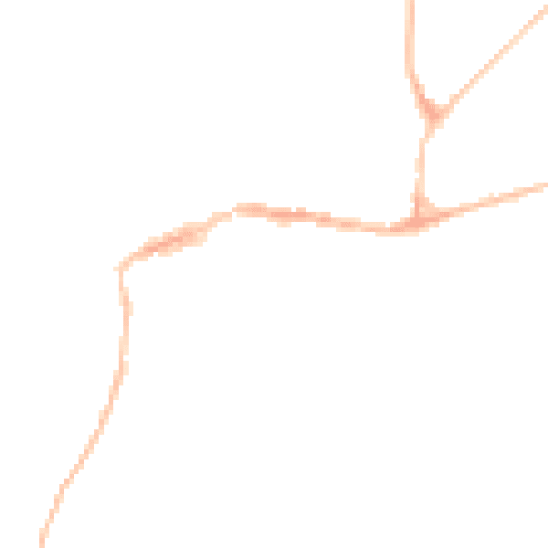 Night-time road noise heatmap for EX20 1DQ
