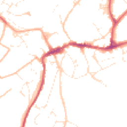 Daytime road noise heatmap for EX20 1DT