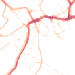 Daytime road noise heatmap for EX20 1DZ
