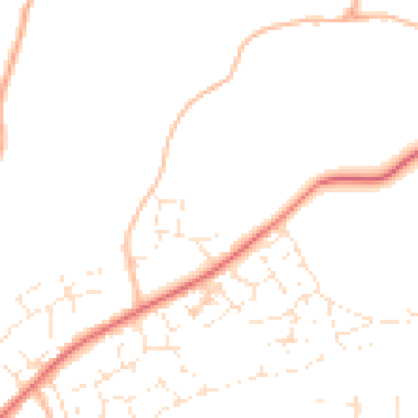 Daytime road noise heatmap for EX20 1GX