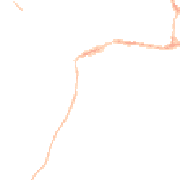 Night-time road noise heatmap for EX20 1HT