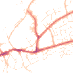 Daytime road noise heatmap for EX20 1TU