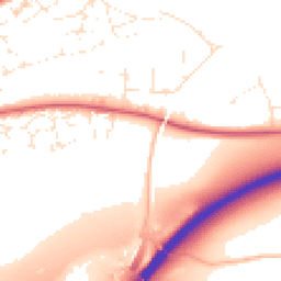 Daytime road noise heatmap for EX20 1ZE