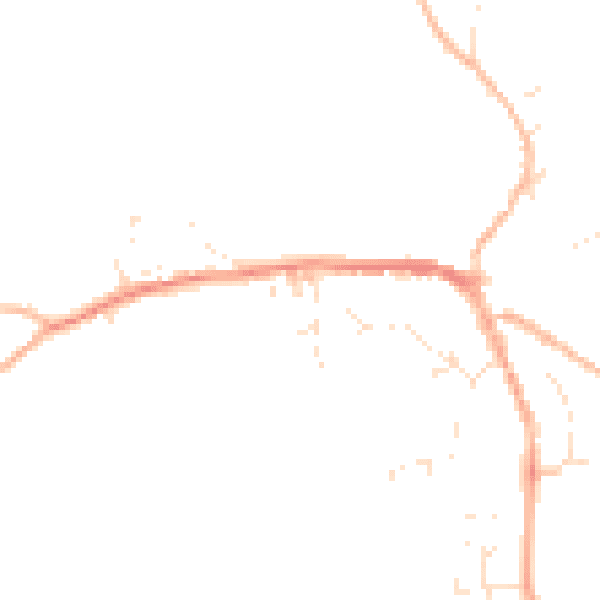 Daytime road noise heatmap for EX20 2DX