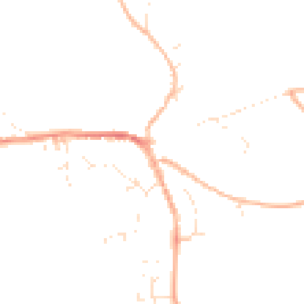 Daytime road noise heatmap for EX20 2ER