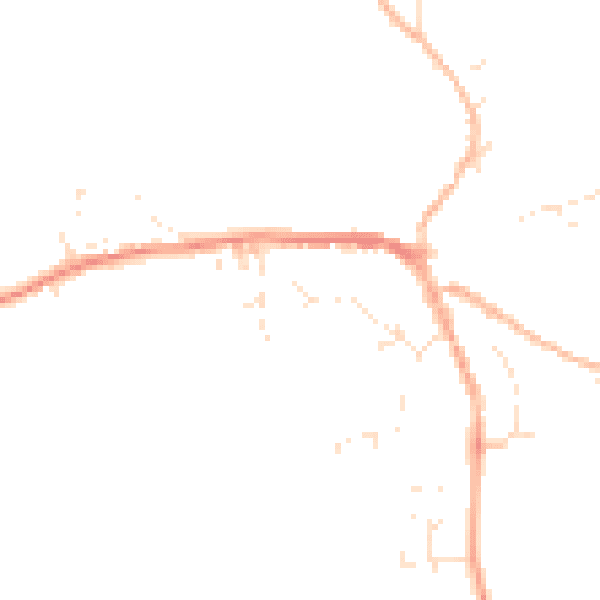 Daytime road noise heatmap for EX20 2HR