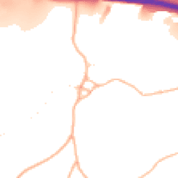 Daytime road noise heatmap for EX20 2LJ