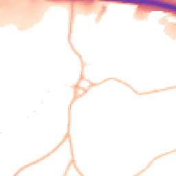 Daytime road noise heatmap for EX20 2LL