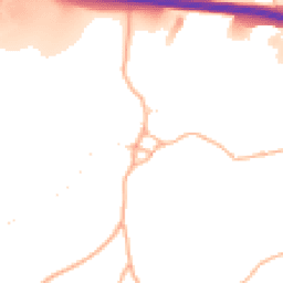Daytime road noise heatmap for EX20 2LW