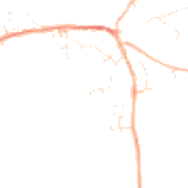 Daytime road noise heatmap for EX20 2NA
