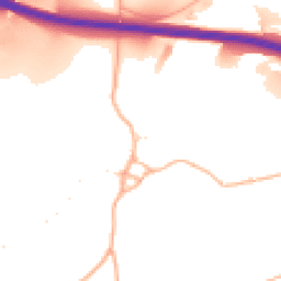 Daytime road noise heatmap for EX20 2PU
