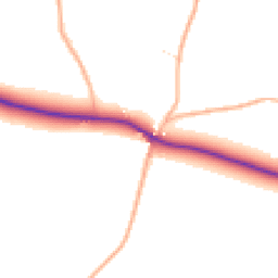 Daytime road noise heatmap for EX20 2TJ