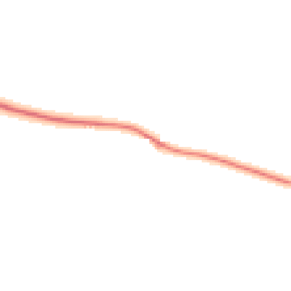 Night-time road noise heatmap for EX20 2TJ