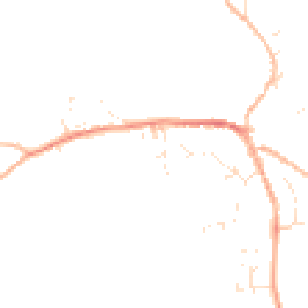 Daytime road noise heatmap for EX20 2TR