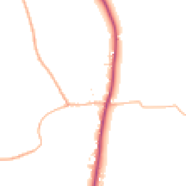 Daytime road noise heatmap for EX20 3AG