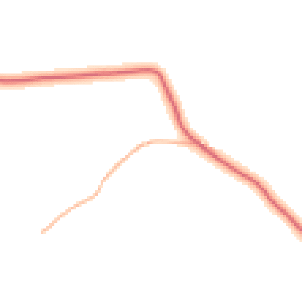 Daytime road noise heatmap for EX20 3DN