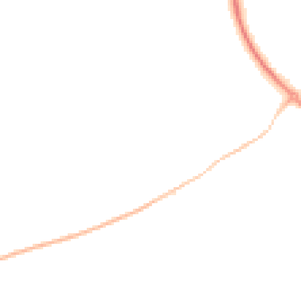 Night-time road noise heatmap for EX20 3JW