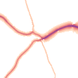 Daytime road noise heatmap for EX20 3RF
