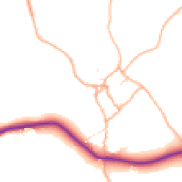 Daytime road noise heatmap for EX20 3RR