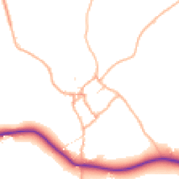Daytime road noise heatmap for EX20 3RU