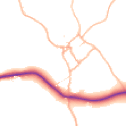 Daytime road noise heatmap for EX20 3SG