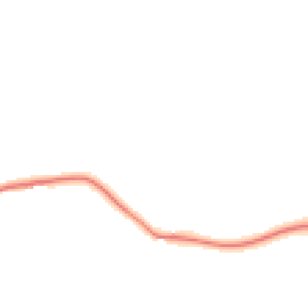 Night-time road noise heatmap for EX20 3SG