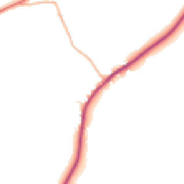 Daytime road noise heatmap for EX20 4FE