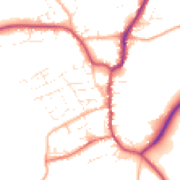 Daytime road noise heatmap for EX22 6AD