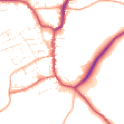 Daytime road noise heatmap for EX22 6AU