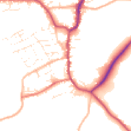 Daytime road noise heatmap for EX22 6AZ
