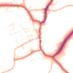 Daytime road noise heatmap for EX22 6BE