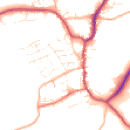 Daytime road noise heatmap for EX22 6BW