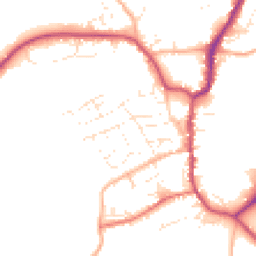 Daytime road noise heatmap for EX22 6BZ