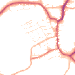 Daytime road noise heatmap for EX22 6DA