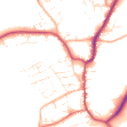 Daytime road noise heatmap for EX22 6DQ
