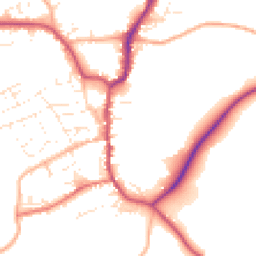 Daytime road noise heatmap for EX22 6DZ