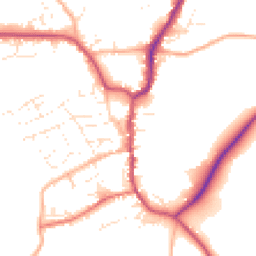 Daytime road noise heatmap for EX22 6EB