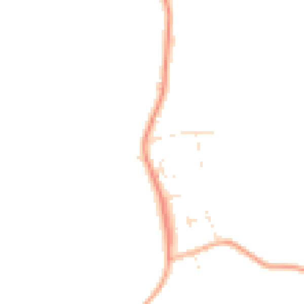 Daytime road noise heatmap for EX23 0AH