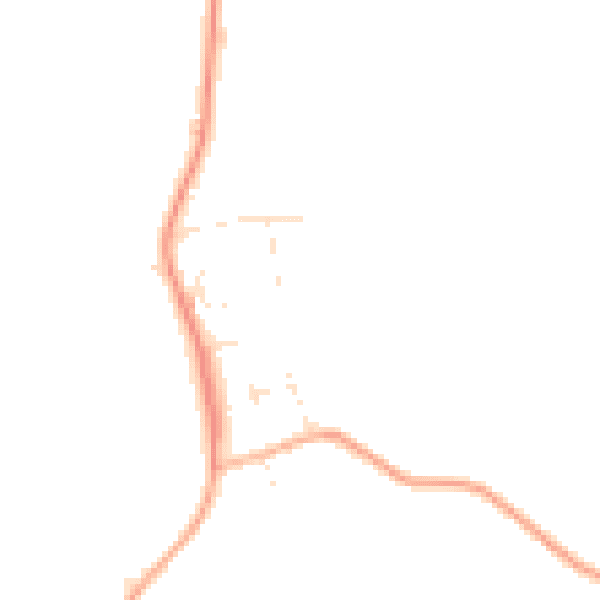 Daytime road noise heatmap for EX23 0AN