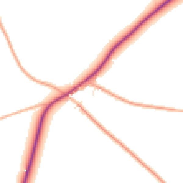 Daytime road noise heatmap for EX23 0AR