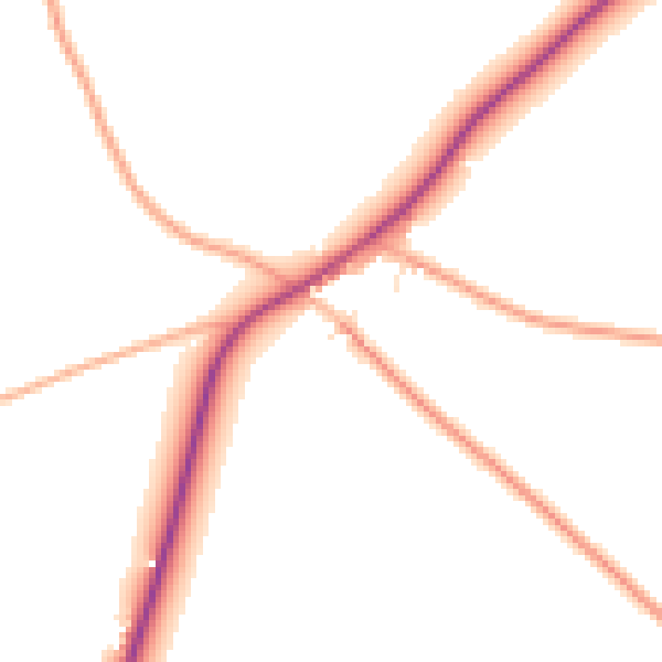 Daytime road noise heatmap for EX23 0AS
