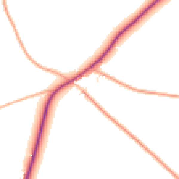 Daytime road noise heatmap for EX23 0AT