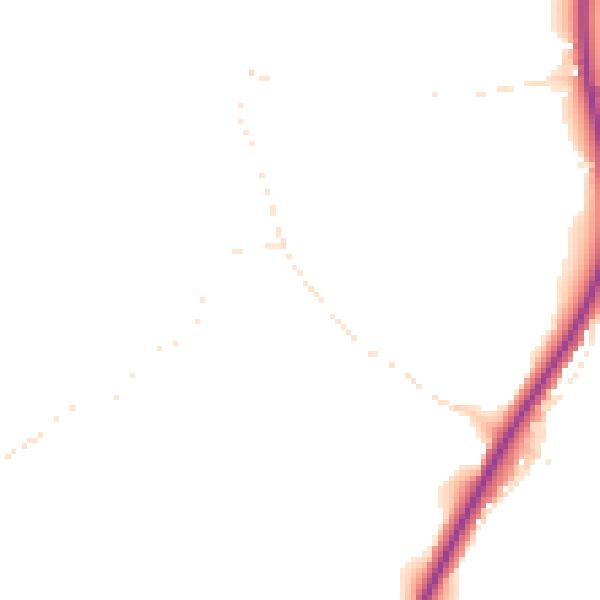 Daytime road noise heatmap for EX23 0AX