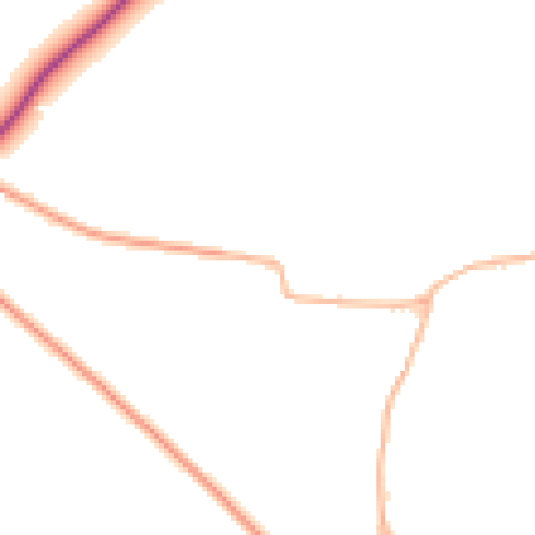 Daytime road noise heatmap for EX23 0BL