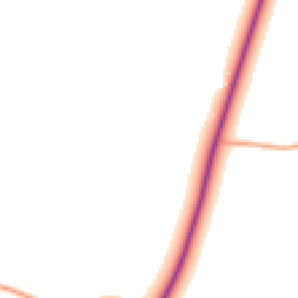 Daytime road noise heatmap for EX23 0BQ